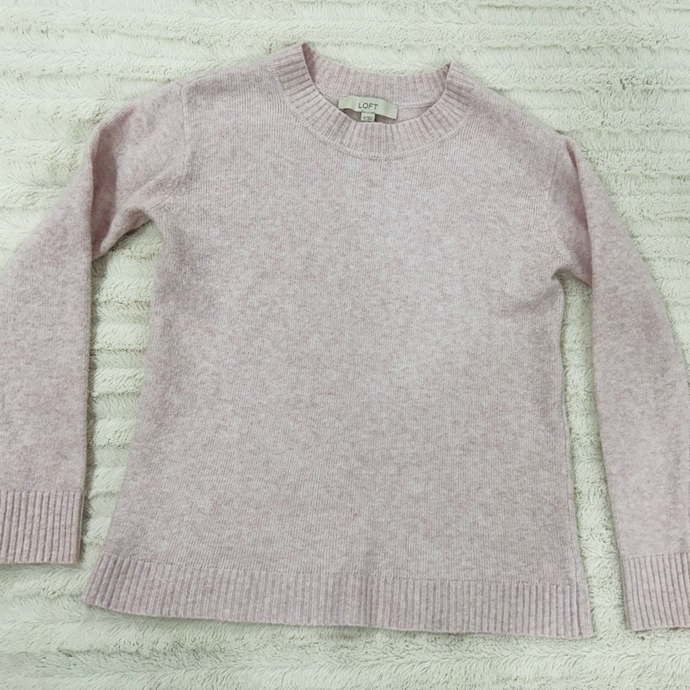 LOFT Soft Blush Crew Neck Sweater